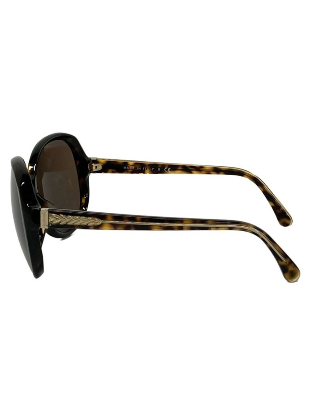 Chanel Sunglasses Dark Brown Light Gold Bezel Eyewear - Picture 2 of 5